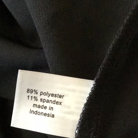 🌻NWT LANE BRYANT Sz28 SILVER STUDDED SHOULDERS BLACK CREPE BELTED JUMPSUIT - Picture 10 of 15